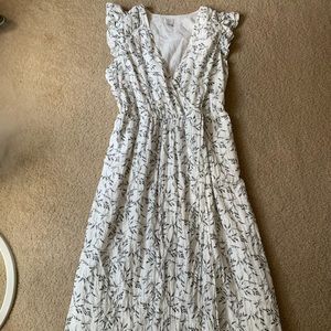 Cotton Midi Floral Dress